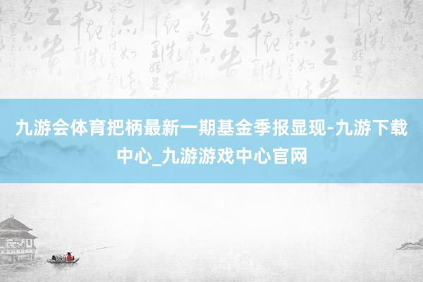 九游会体育把柄最新一期基金季报显现-九游下载中心_九游游戏中心官网